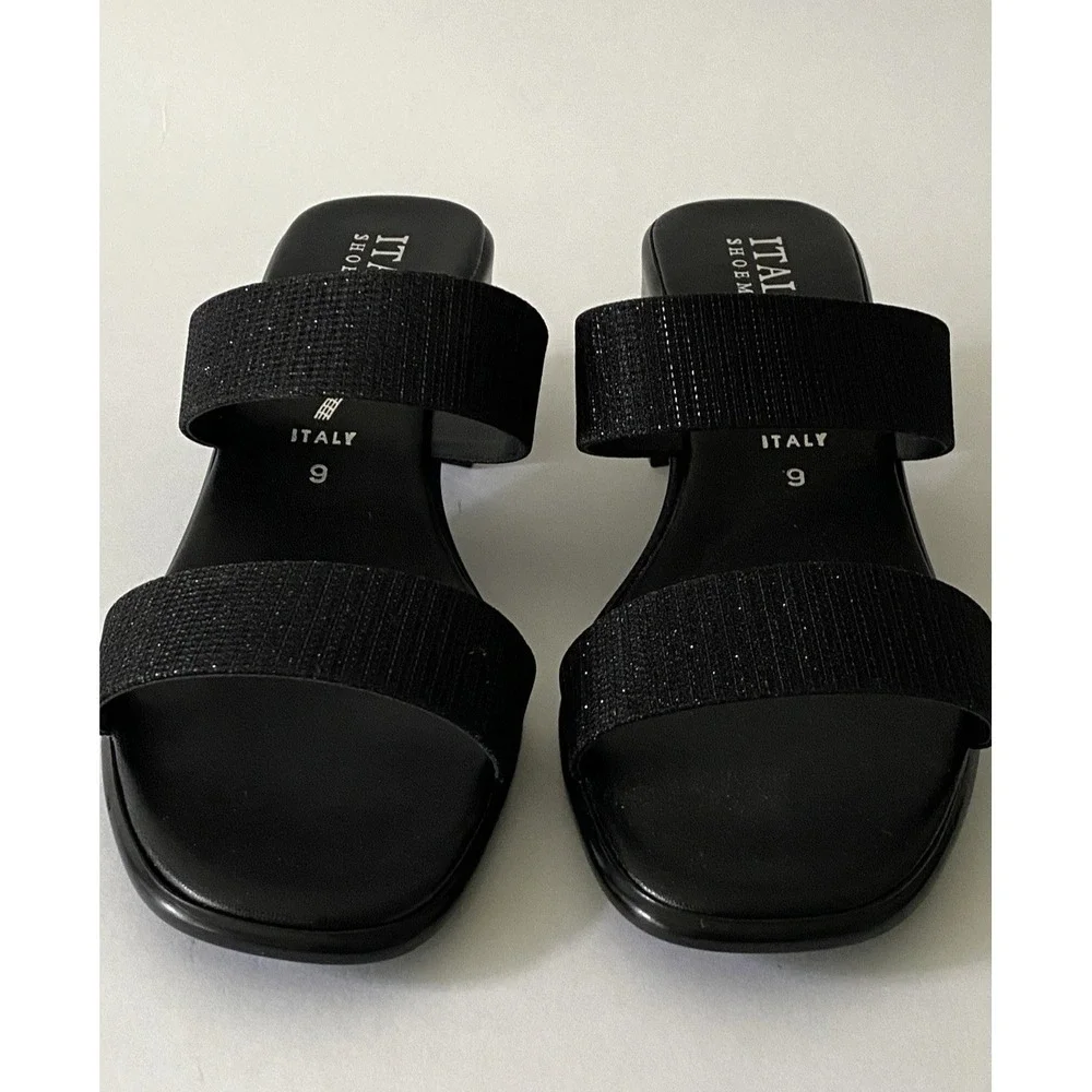 Italian Shoemakers Frannie Womens Sz 9 Chunky Block Heel Strapped Sandal Formal
